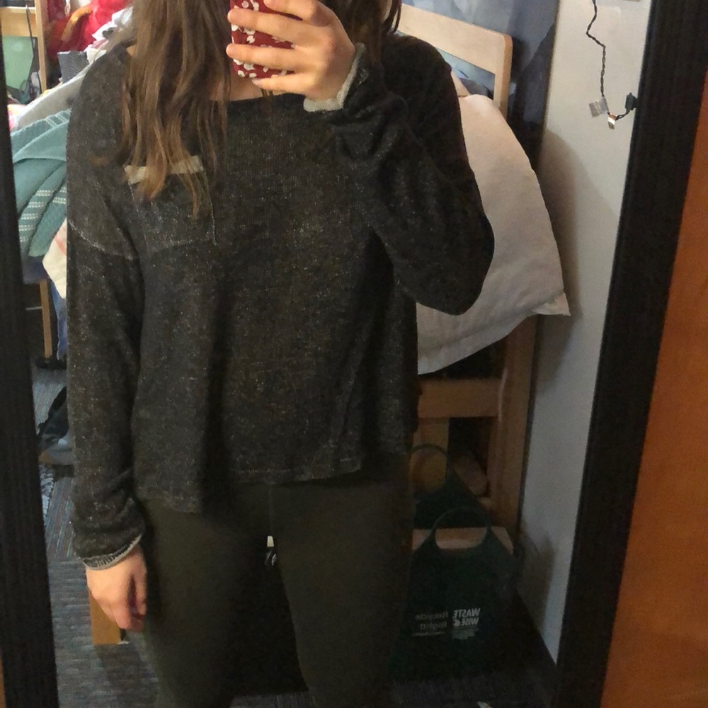 H&M off the shoulder black sweater